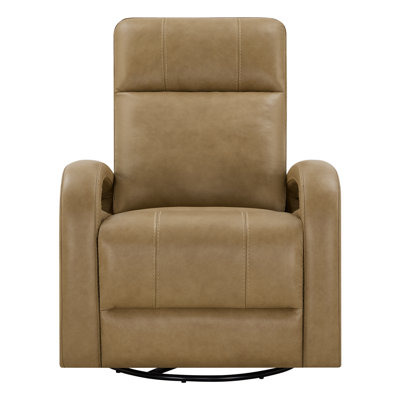 Fauteuil inclinable et pivotant moderne en cuir véritable 30,31 po Tayani