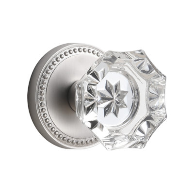 SORWDUERM Boutons de porte en nickel satiné Boutons de porte en cristal