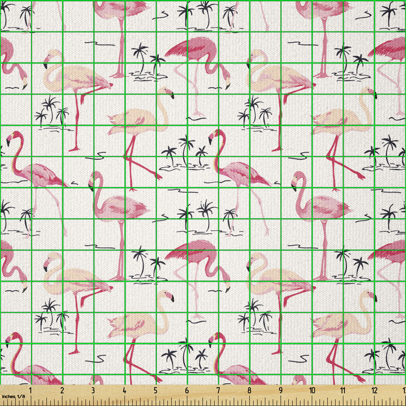Corienne Flamingos in Love and Romantic Animals Multi-Purpose Fabric