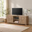 Meuble télé en bois de style champêtre avec étagères et placards