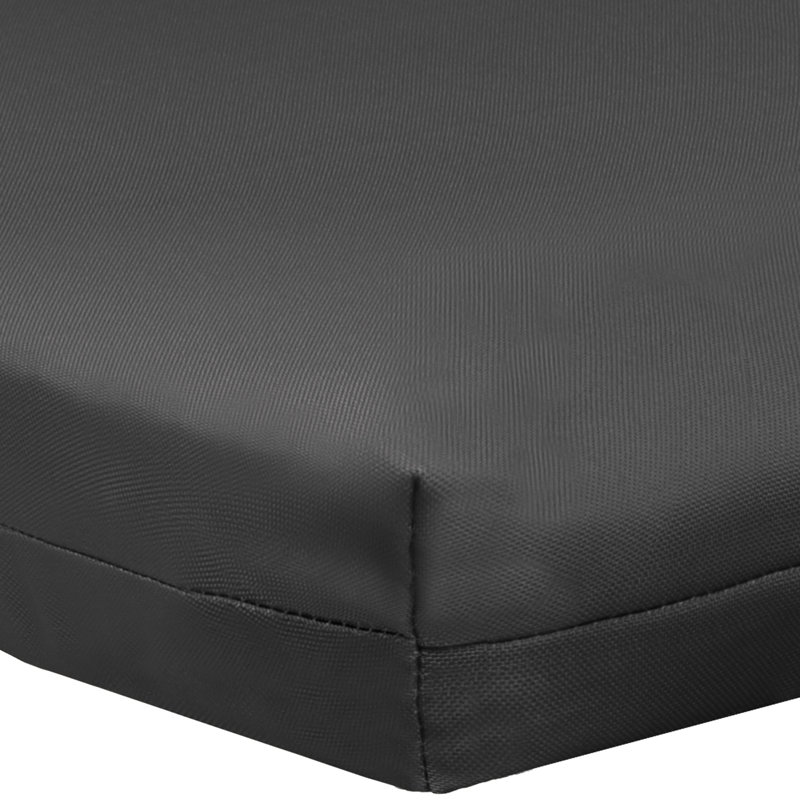 Coussin de chaise d'extérieur en oléfine texturée 18 x 19, Noir