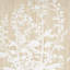 Décoration murale en bois texturé floral crème avec accents peints en blanc et cadre perlé