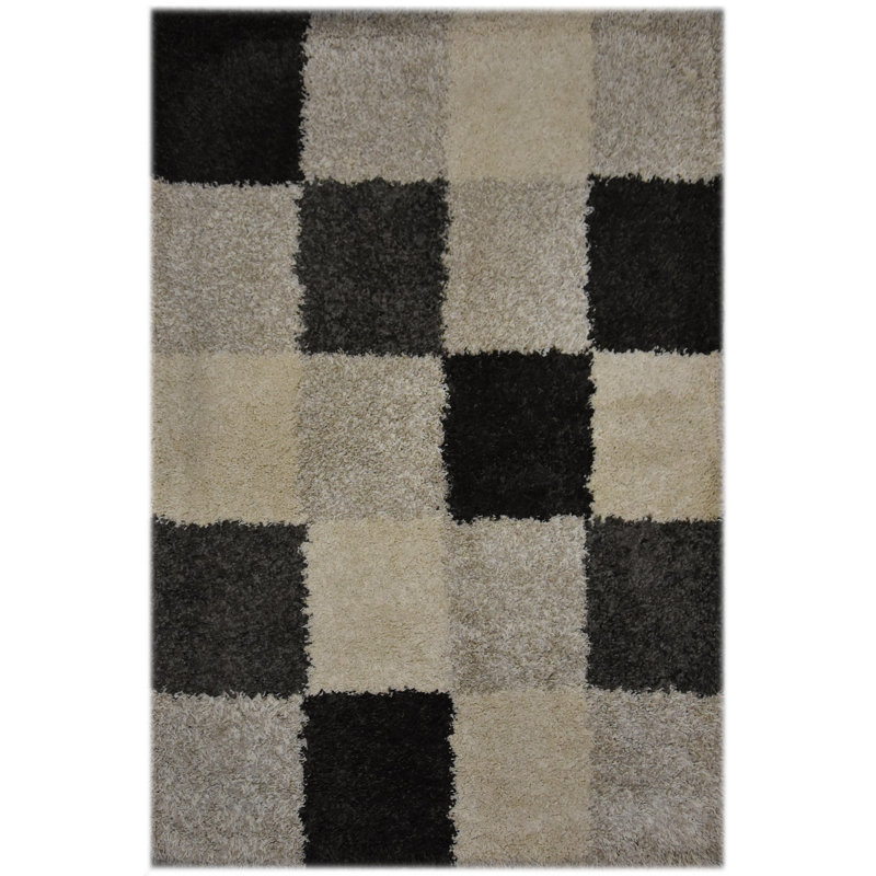 Shaggy Geometric 140cm X 200cm Area Rug