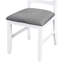 6 tables de salle à manger esthétiques, pieds en bois d'hévéa massif, banc rembourré, 4 chaises, plateau de table gris, bois d'hévéa, 60 po