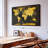 " Refined Gold World Map Canvas Print "-101456771