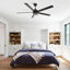 Ventilateur de plafond 65 po à 5 pales avec lumières DEL et télécommande Rivenbark