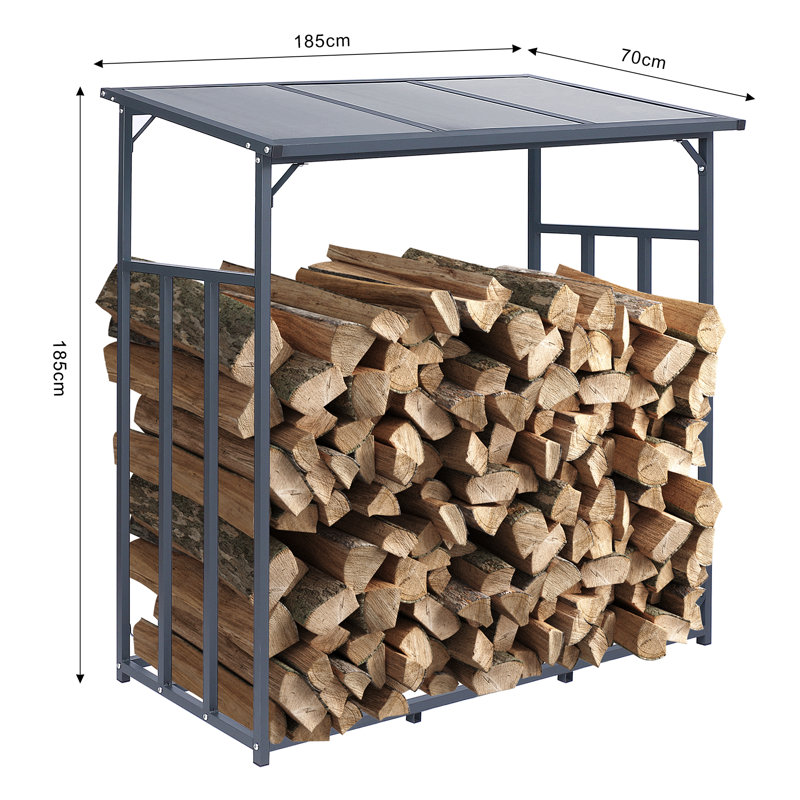 Sipos 185cm W Metal Log Rack