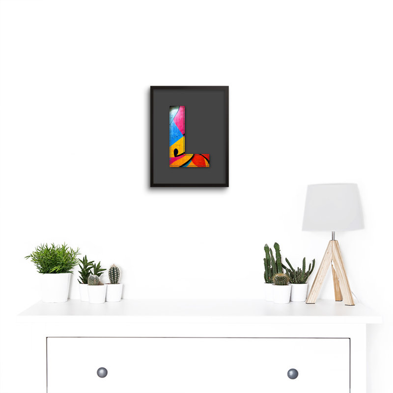 Letter L Abstract by Sha & Koko - Single Picture Frame Print