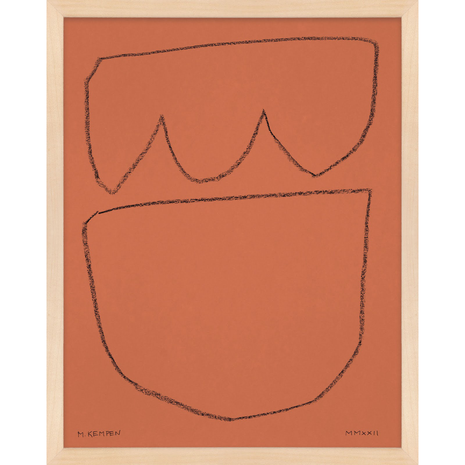 Earth 2 by Michael Kempen, Maple Framed, 20" W x 25" H
