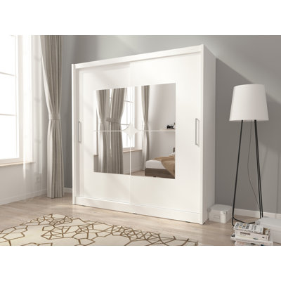 Dahabo 2 Door Solid + Manufactured Wood Wardrobe