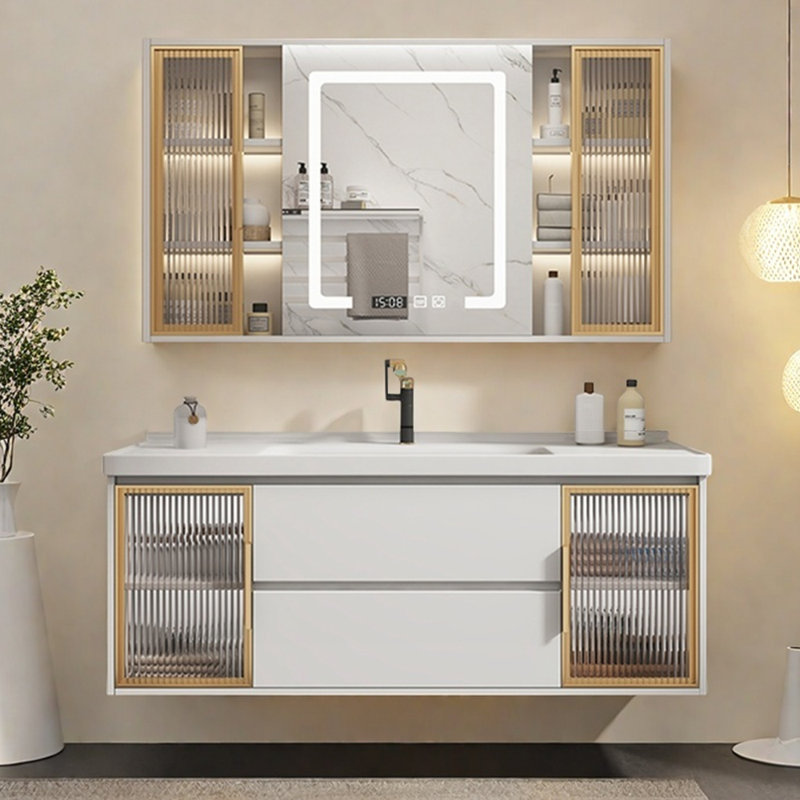 Modern light luxury simple bathroom cabinet