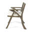 Chaise de salle à manger d'extérieur à lattes