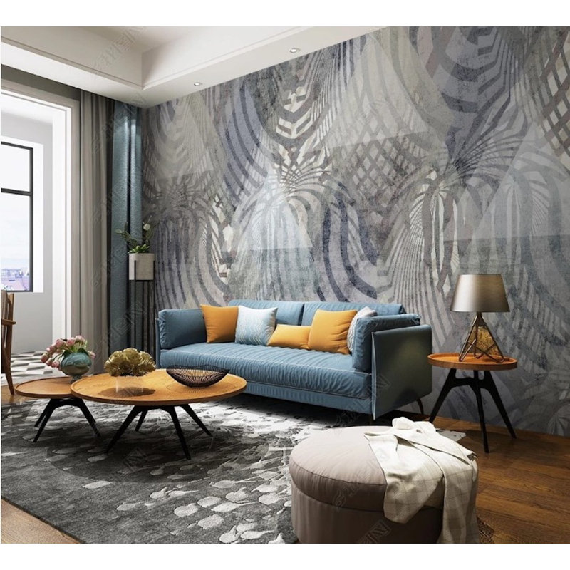 Papier peint abstrait avec motif abstrait scandinave, L 9 po x l 15 po