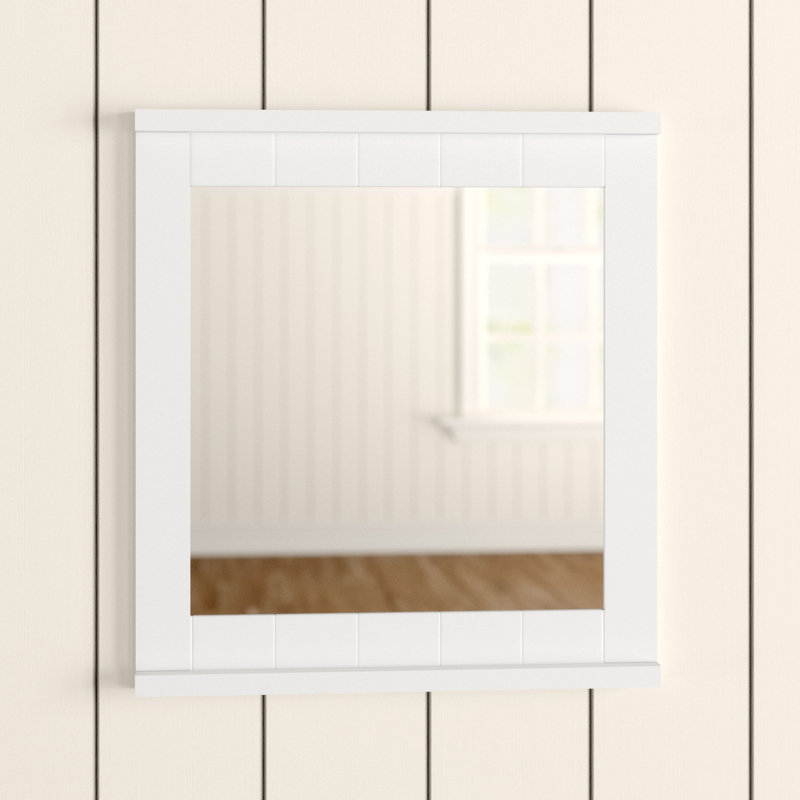 Solid Wood Square Wall Mirror
