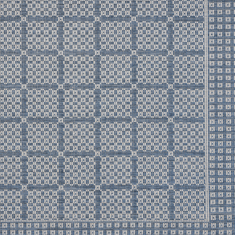 Tapis d'intérieur / extérieur bleu / gris Nicole Luna, Rectangle 7 pi 9 po x 10 pi 2 po