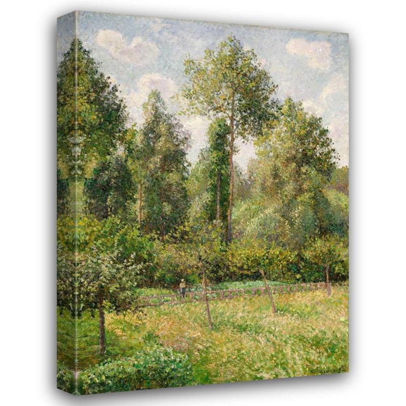 "Poplars, Éragny" par Camille Pissarro - Art mural sur toile tendue avec châssis, H 18 po x l 14 po