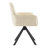 Morden Simple Upholstered 360° Swivel Solid Color Chenille Dining Chair with Armrests-1606599896