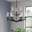 Lustre gradué à 9 lumières à niveaux-75714339