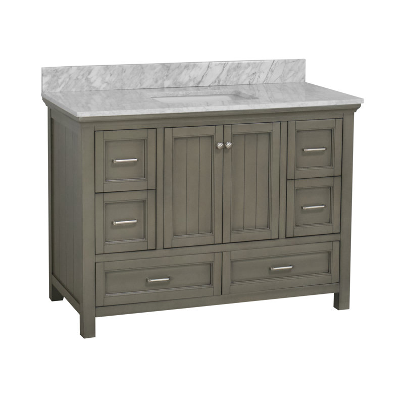 Ensemble de meuble-lavabo simple 48 po Maven, Gris patiné