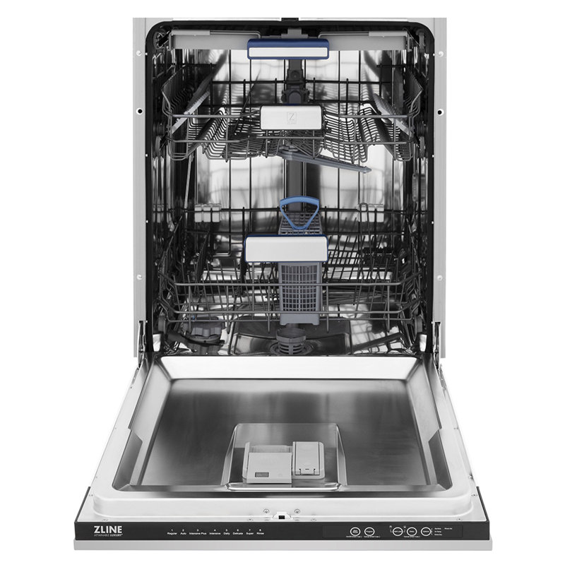 ZLINE 24" Tallac Series 3rd Rack Tall Tub Dishwasher with Stainless Steel Tub, 51dBa, Stainless Steel