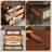 Fienley 26"W 4-Drawer Accent Chest with Mixed-Pattern Drawers, Vintage Wood Storage Cabinet