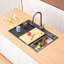Évier de cuisine à simple cuve encastrable en acier inoxydable avec accessoires 33 po L x 22 po-122286234