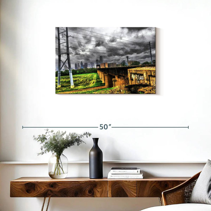 Alvord Thunderstorm Over Dallas, 20" H x 30" W