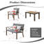 Ensemble de meubles de patio en aluminium