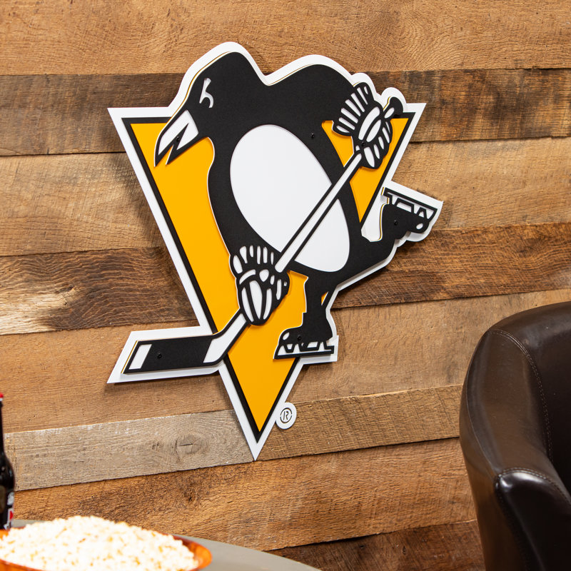 «Pittsburgh Penguins Layered», art mural en métal