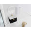 Meuble-lavabo mural 28 po avec lavabo et armoire latérale en céramique, porte, armoire de rangement de salle de bain