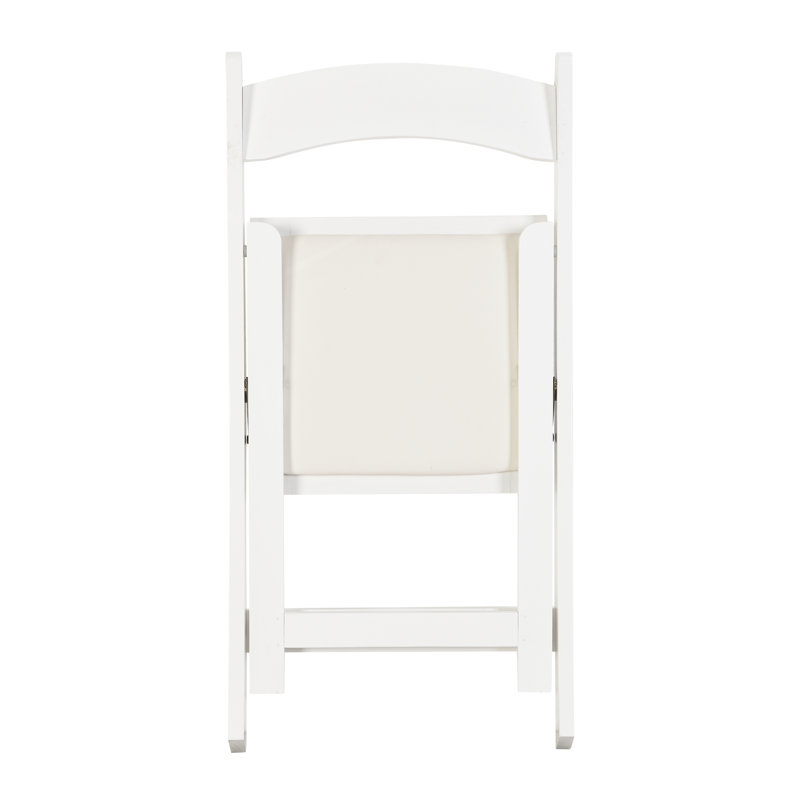 Upholstered folding  chair, White