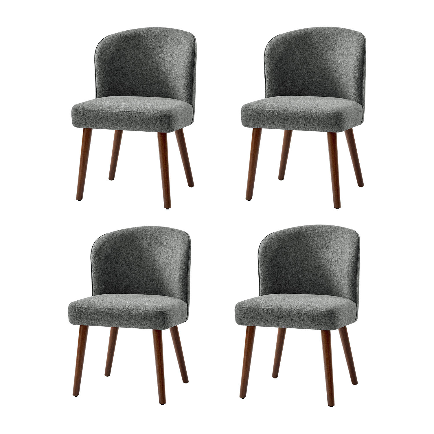 Monticello Dining Chair, 4, Gray