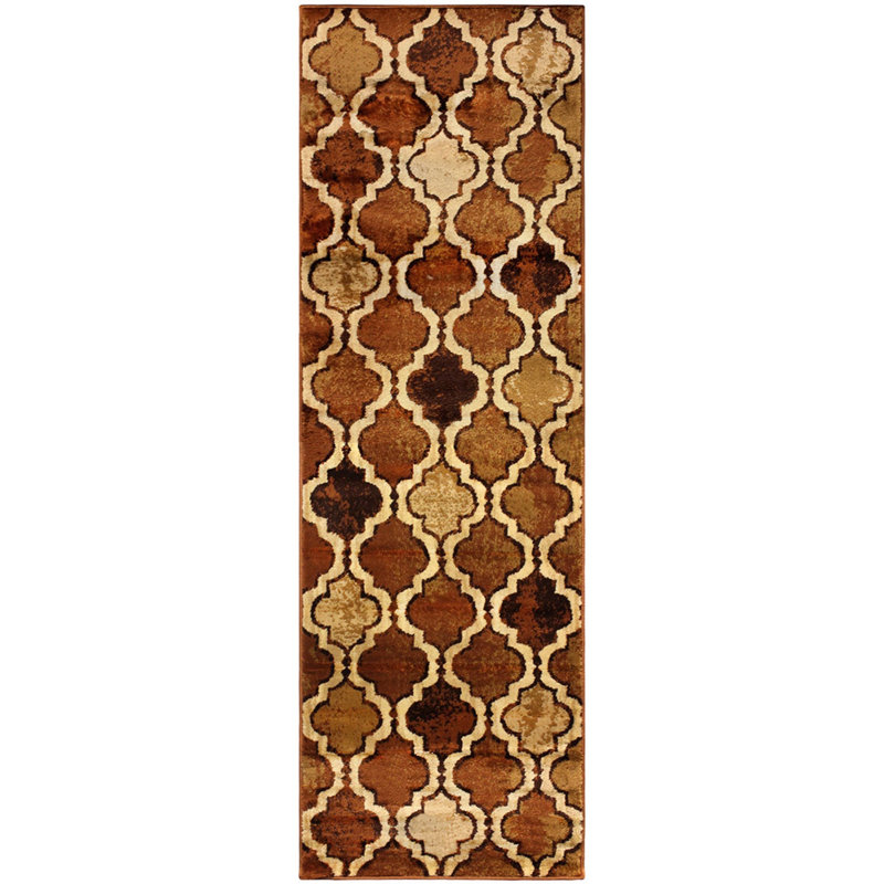Tapis de couloir brun 8 pi 4 pièces