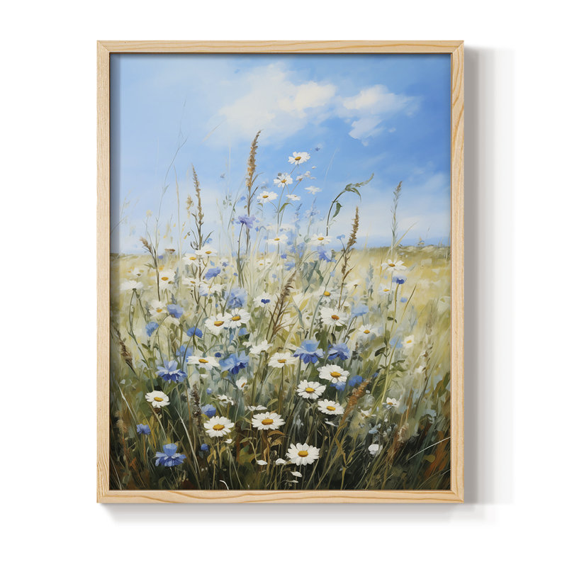 Reproduction encadrée FLORAL Series VII - bois massif