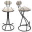 Tabourets de bar modernes à rayures noires, de 2 pour la cuisine, coussin en mousse haute résilience, structure en métal en forme de S, patins de pied coulissants, îlot de cuisine à assemblage rapide en 25 minutes, base légère de 16,99 po, 15 po-1044934399