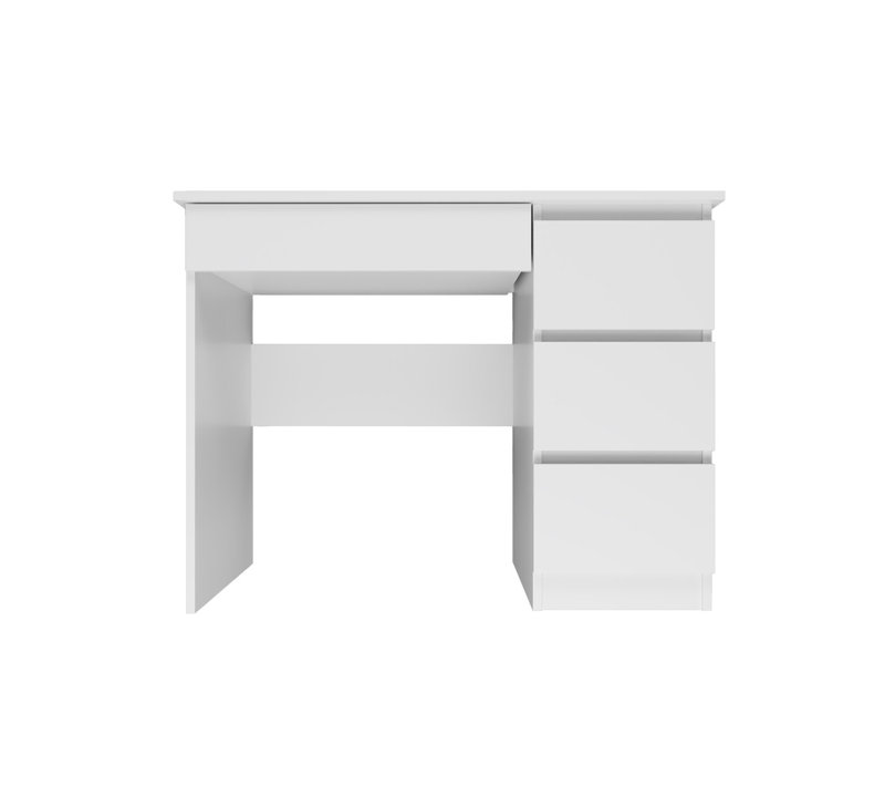 Eufelia Computer Desk, White, Right