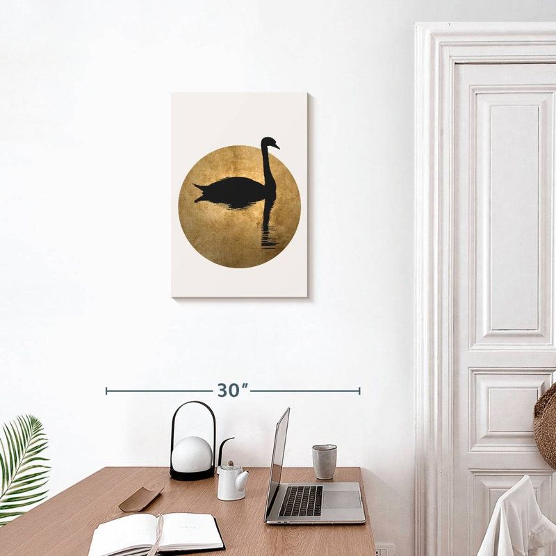 Brampt The Swan Gold, 24" H x 16" W