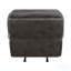 Chaise berçante inclinable moderne en peluche avec revêtement en microfibre gris-130373943