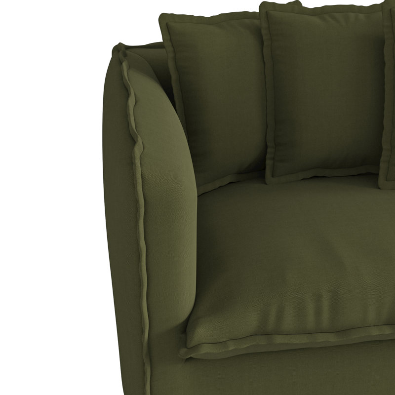 Ensemble de salon moderne avec canapé-housse 2 pièces avec coussins décoratifs Modern, Vert
