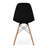 Modholic Eiffel Chair With Wood Legs, Black (Set Of 4)-374869994