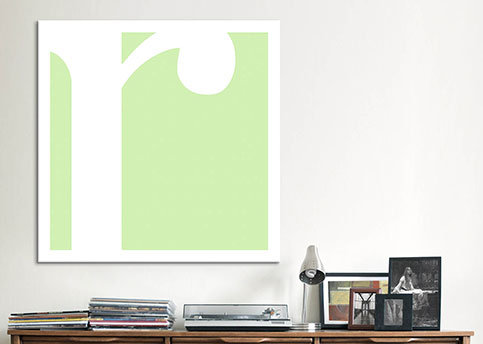 Lettres, monogrammes, & noms, r, H 37 po x l 37 po x P 1,5 po