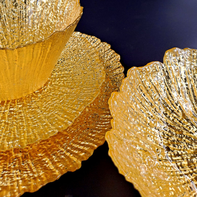 Dinnerware Set, Gold, 16