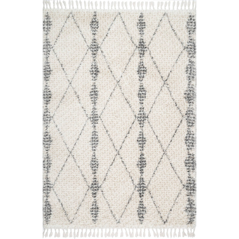 Tapis beige Geometric, Rectangle 4 pi x 6 pi