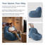 Fauteuil à billes en velours côtelé couleur chameau | Canapé Cozy Cloud-Like, sans assemblage, support ergonomique pour le salon, la chambre à coucher et le dortoir-431824828