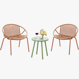 Ensemble de mobilier de patio, ensemble de conversation 3 pièces en résine tressée avec table et 2 chaises en résine, ensemble de conversation pour le jardin