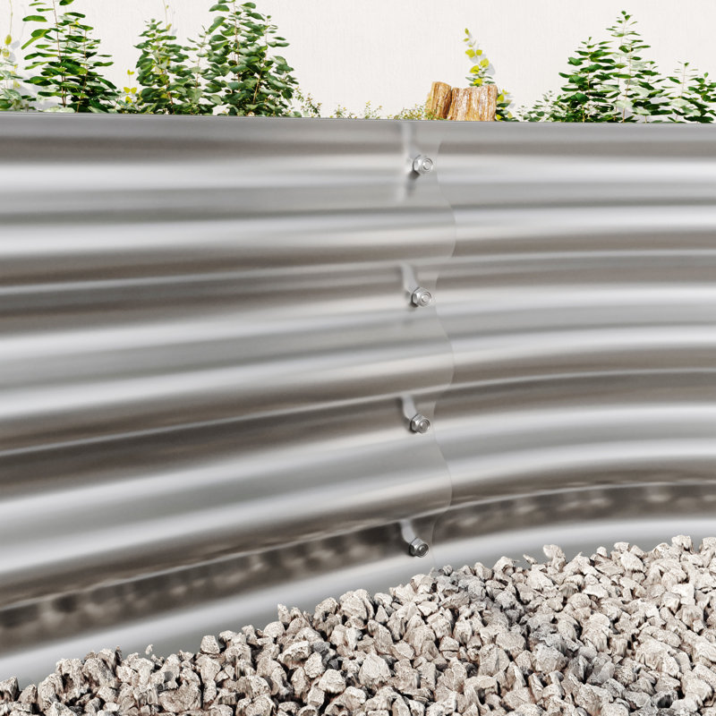 Lit de jardin surélevé pour l'extérieur, Argent argent