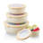 Sorbus 4-pack Round Stackable Airtight Food Storage Containers With Lids - Reusable Plastic Bowls- For Meal Prep, Leftovers, Freezer, Mixing, Salads