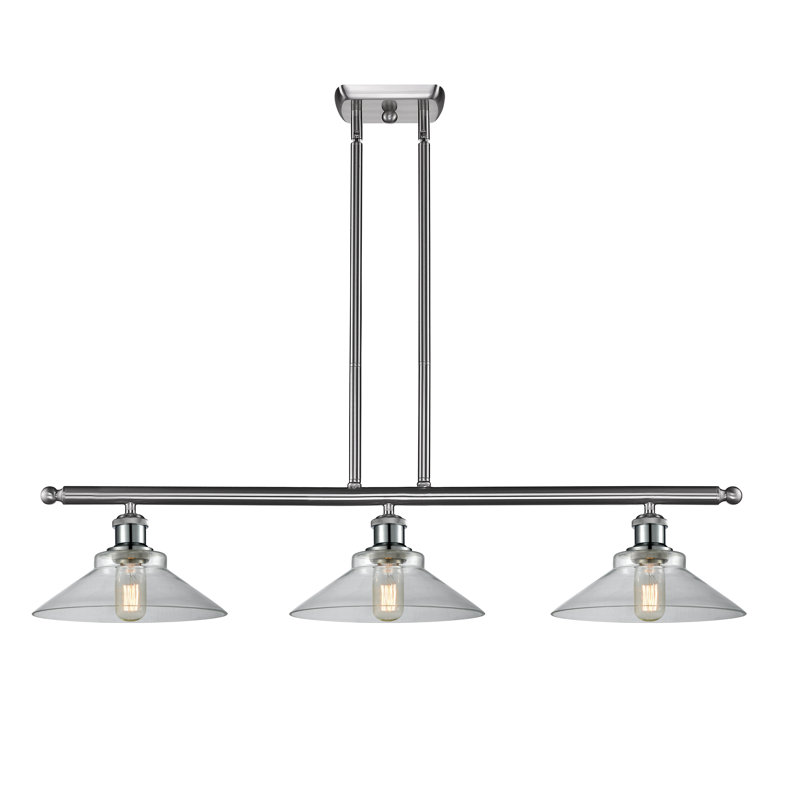 Reede 3 - Light Kitchen Island Pendant, Brushed Satin Nickel