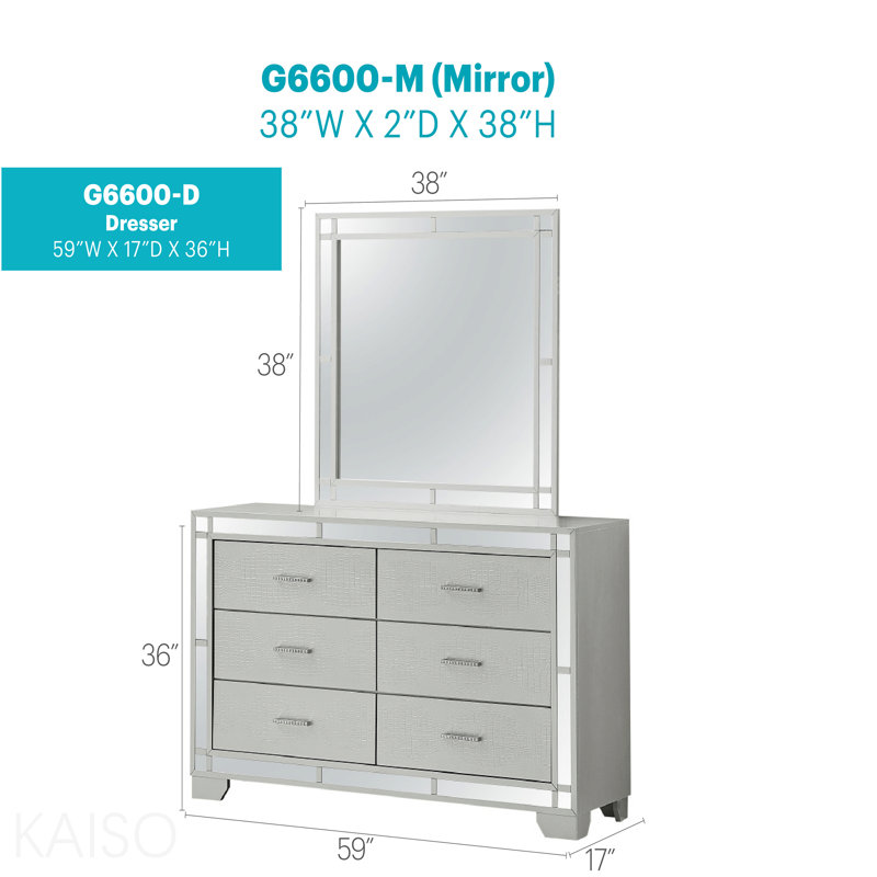 Dresser, Silver Champagne
