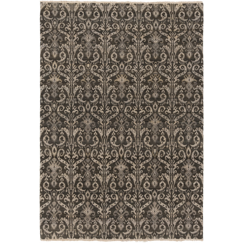 Chaney Wool Damask Indoor Rug, 2' x 3'
